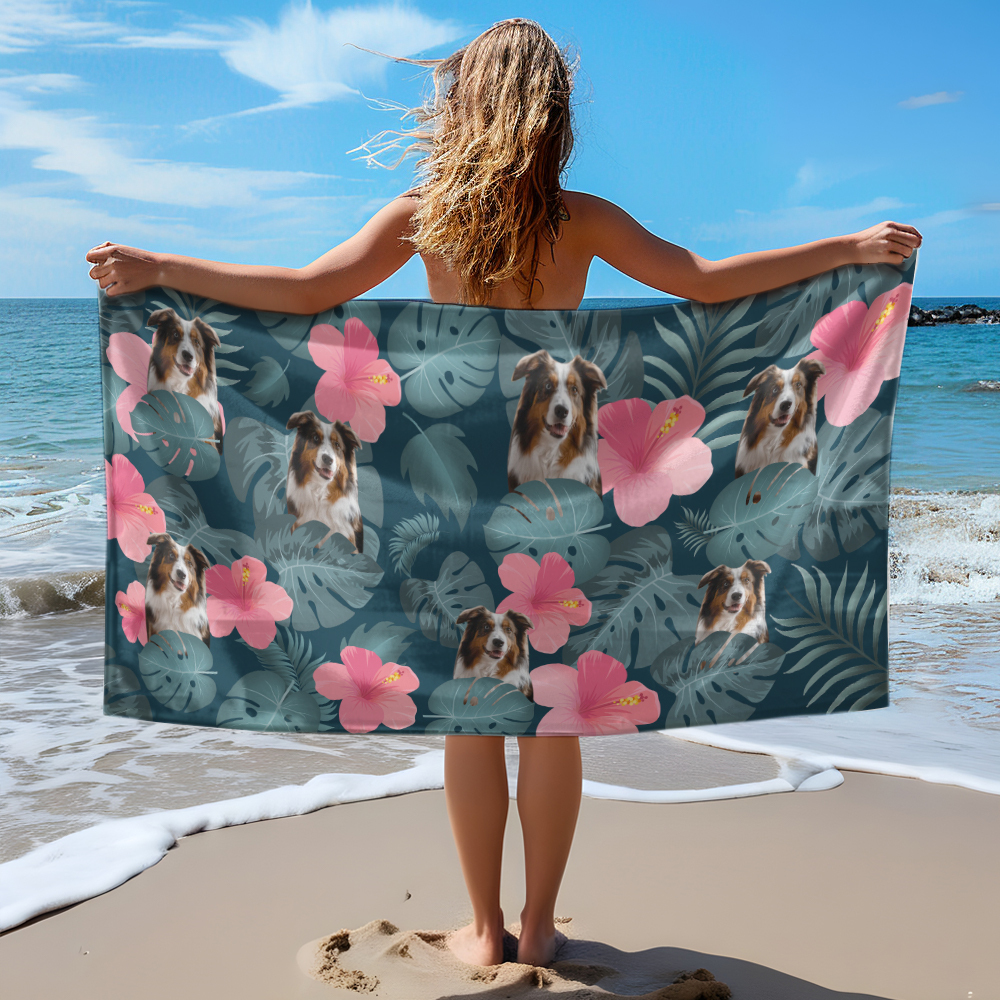 Strandtuch Mit Individuellem Foto Für Hunde - CustWitDE