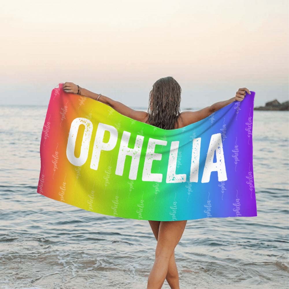 Benutzerdefiniertes Buntes Strandtuch Personalisiertes Foto-strandtuch Besonderes Geschenk - CustWitDE