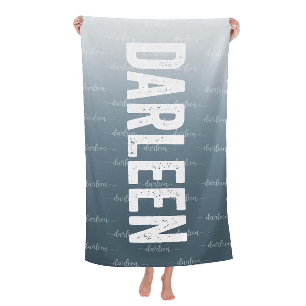 Benutzerdefiniertes Graues Strandtuch Personalisiertes Foto-strandtuch Besonderes Geschenk - CustWitDE