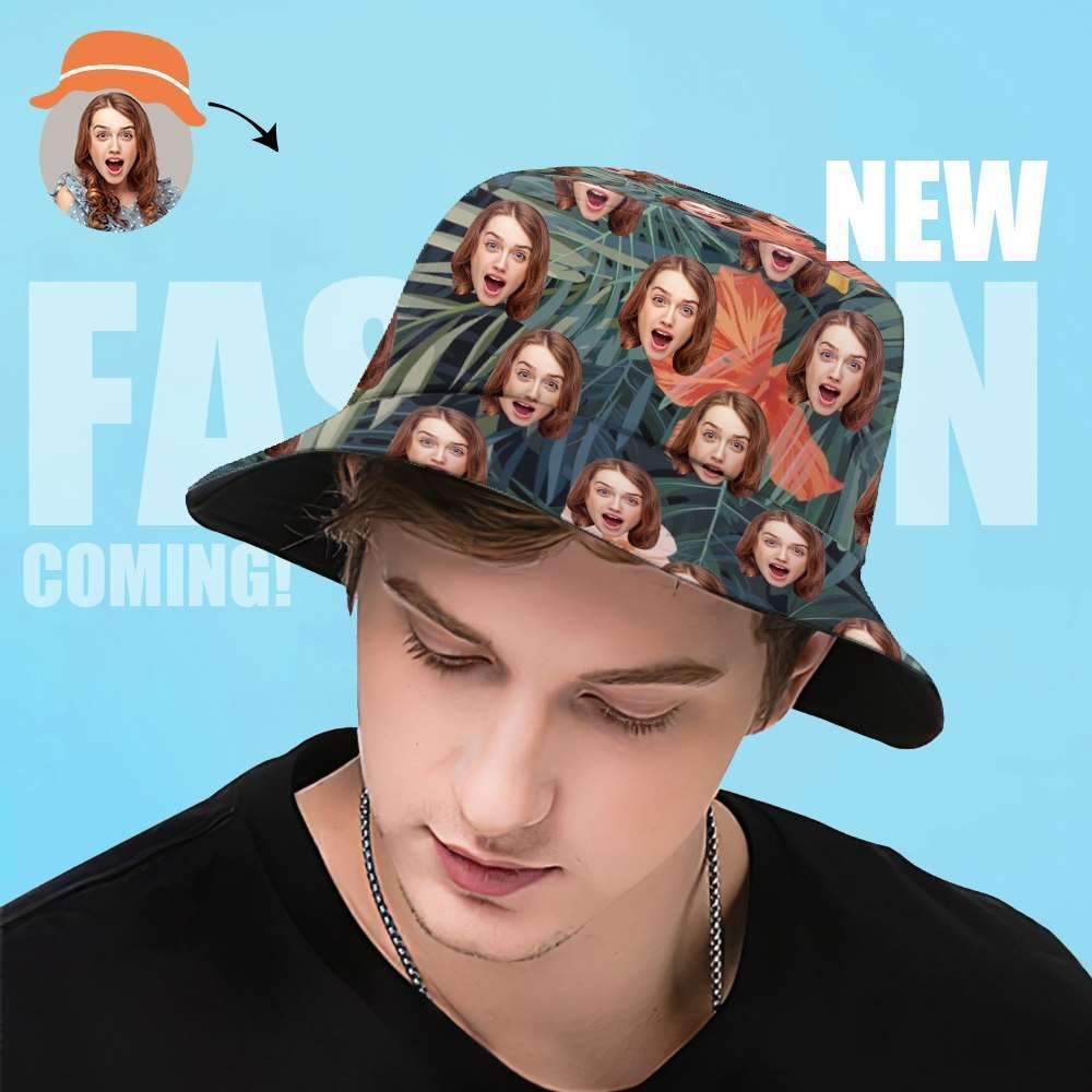 Personalisierter Bucket Hat Foto Bucket Hat Benutzerdefinierter Bedruckter Hut Sommergeschenke - CustWitDE