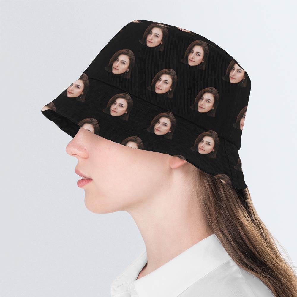 Benutzerdefinierter Bucket Hat Print Bucket Hats Personalisiertes Hutgesicht Geschenke Für Freundin - CustWitDE