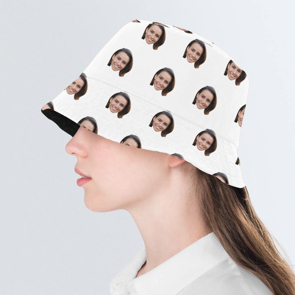 Benutzerdefinierter Bucket Hat Print Bucket Hats Personalisiertes Hutgesicht Geschenke Für Freundin - CustWitDE