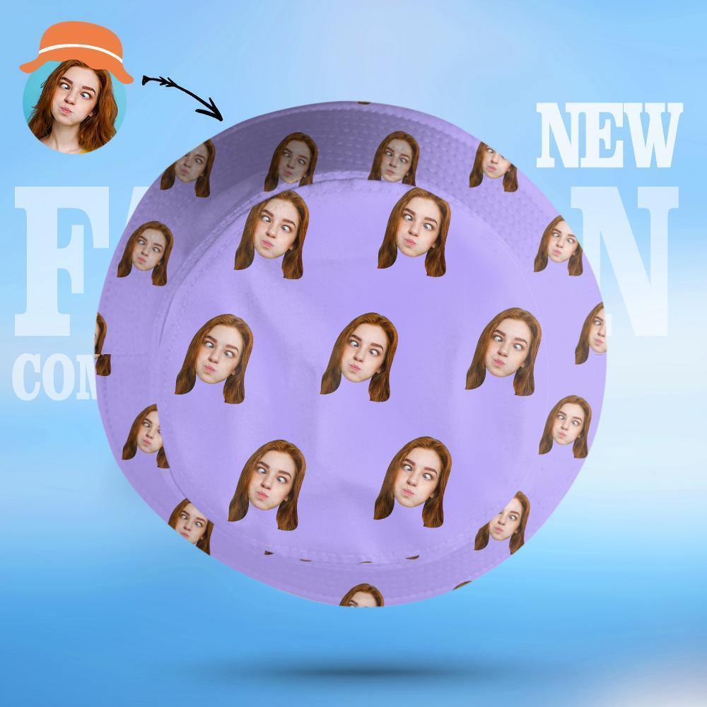Benutzerdefinierter Bucket Hat Print Bucket Hats Personalisiertes Hutgesicht Geschenke Für Freundin - CustWitDE