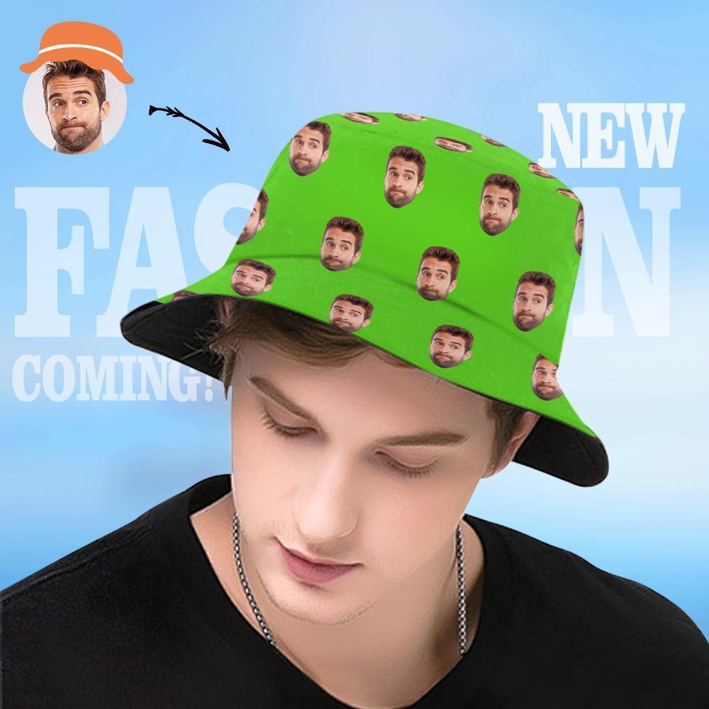 Benutzerdefinierter Bucket Hat Print Bucket Hats Personalisiertes Hutgesicht Geschenke Für Freundin - CustWitDE