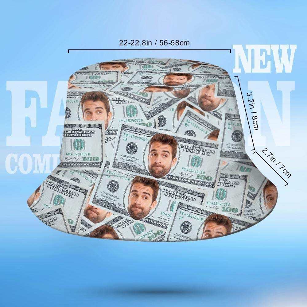 Benutzerdefinierter Bucket Hat Personalisierte Fotohüte Benutzerdefinierte Bedruckte Hüte Sommergeschenke - CustWitDE