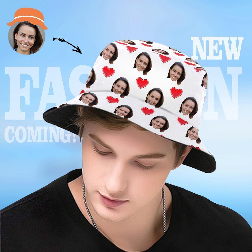 Benutzerdefinierter Bucket Hat Personalisierte Fotohüte Benutzerdefinierte Bedruckte Hüte Sommergeschenke - CustWitDE