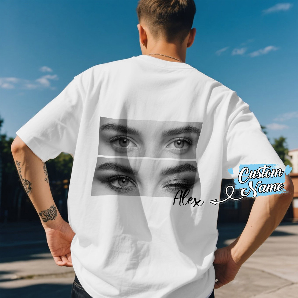 Personalisiertes Augen-Design T-Shirt – Einzigartiger, künstlerischer Look für Modefans