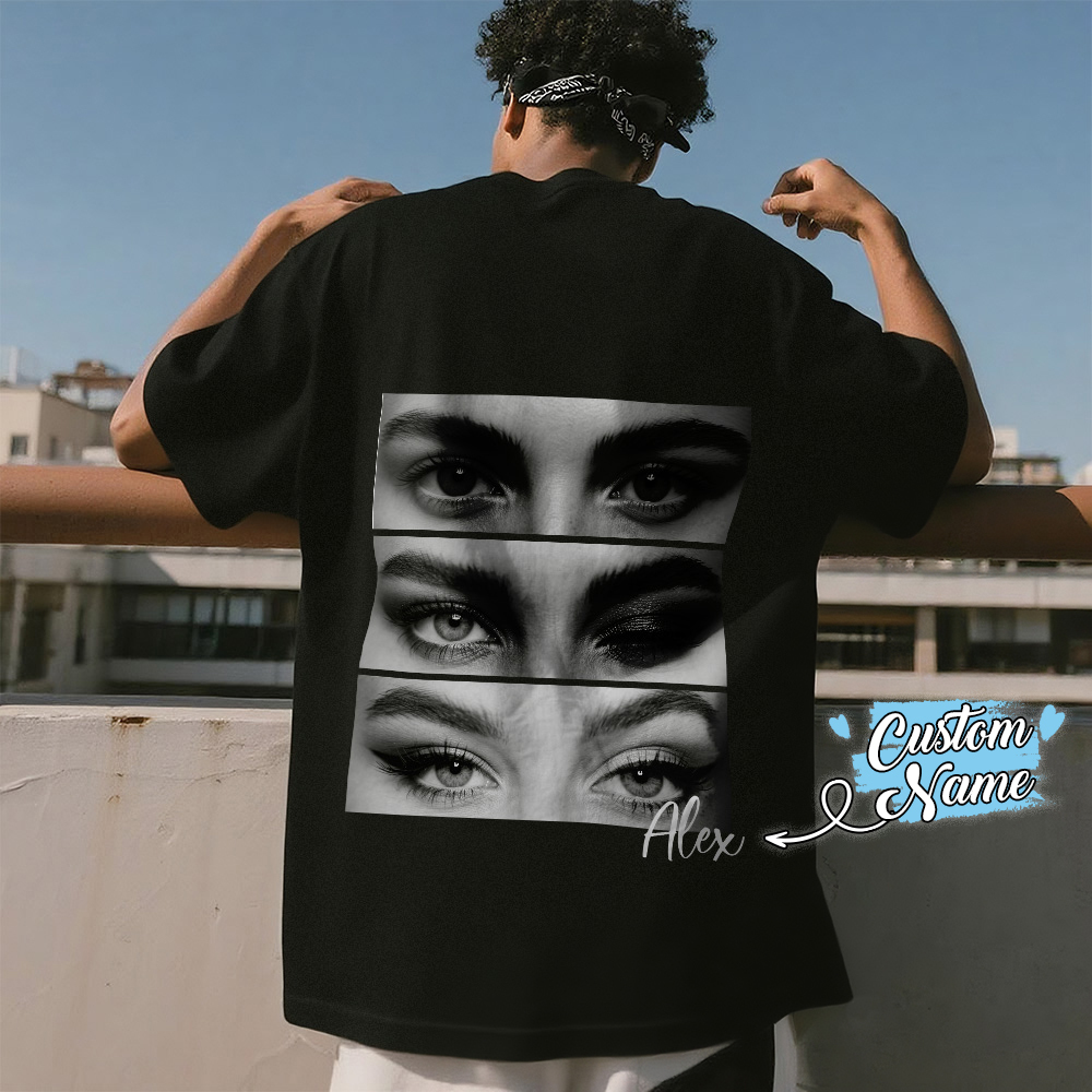 Personalisiertes Augen-Design T-Shirt – Einzigartiger, künstlerischer Look für Modefans