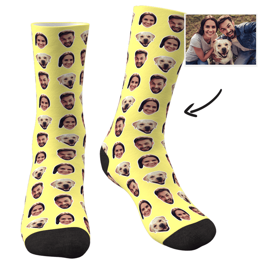 Personalisierte Bunte Socken Mit Ihrem Foto Valentinstagsgeschenke Für Ihn - CustWitDE