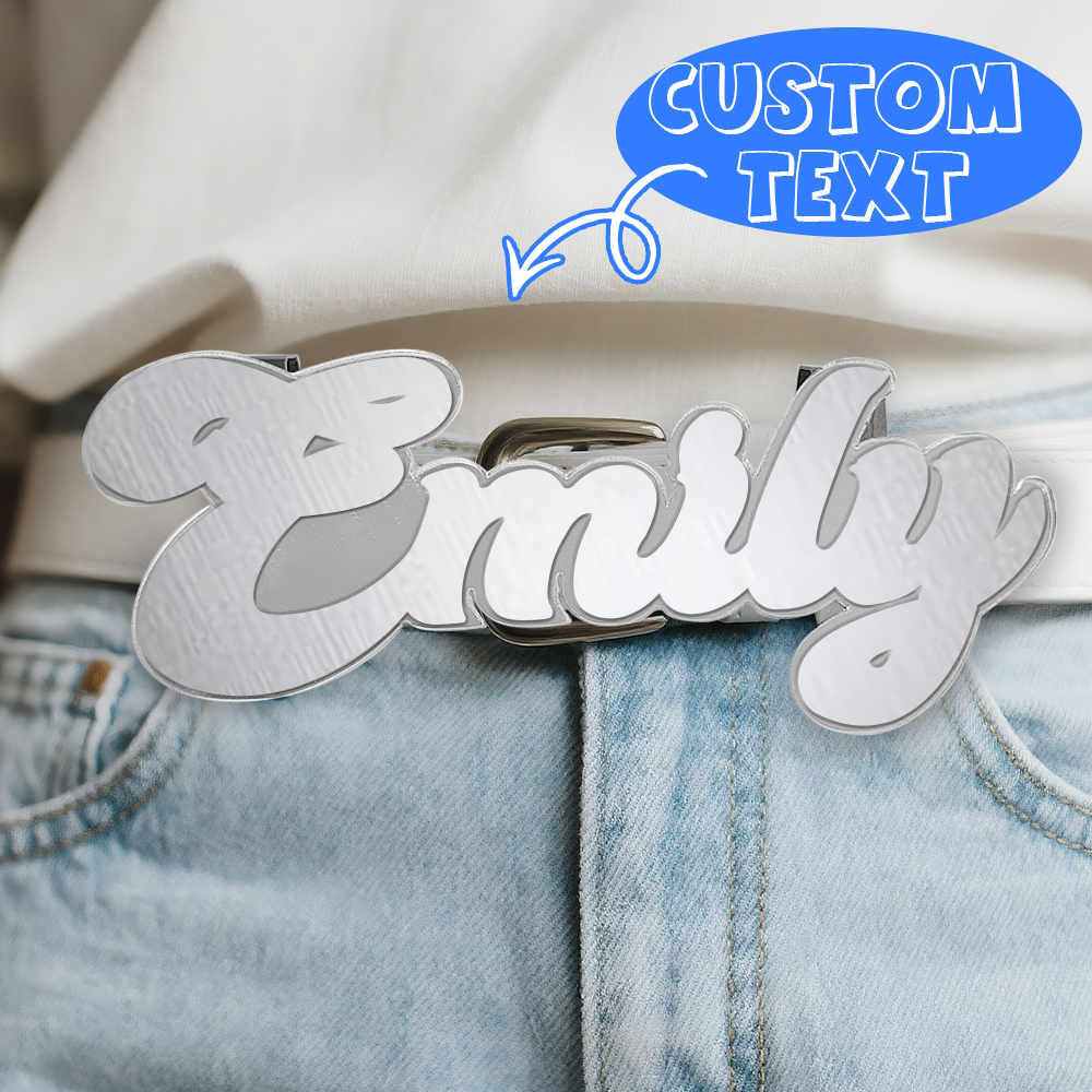 Benutzerdefinierte Namensschild Gürtelschnalle Personalisierte Gürtelverschluss Beeindruckende Gürtelclip