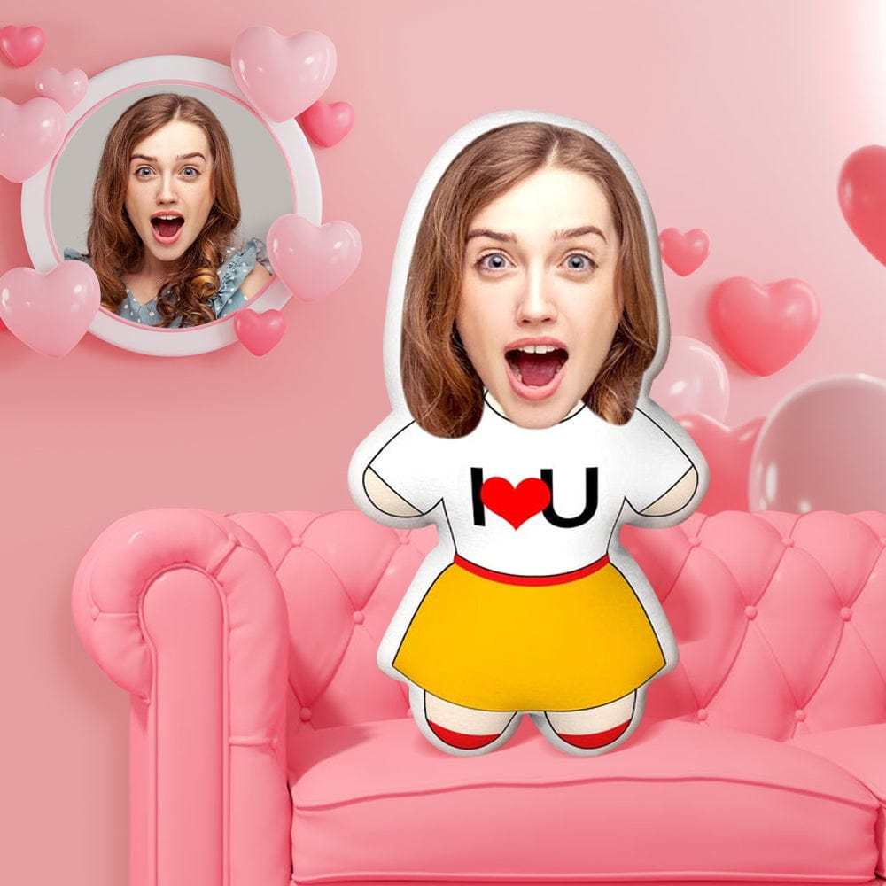 Gesichtskissen Benutzerdefiniertes Gesichtskissen Ich Liebe Dich Minime Kissen Personalisiertes Foto Minime Kissen Geschenke - CustWitDE
