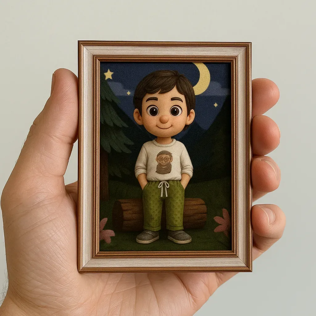 Kühlschrankmagnet Mit Actionfigur Und 3d-effekt, Personalisiertes Portrait, Kühlschrankmagnete, Geschenk Für Die Familie - CustWitDE