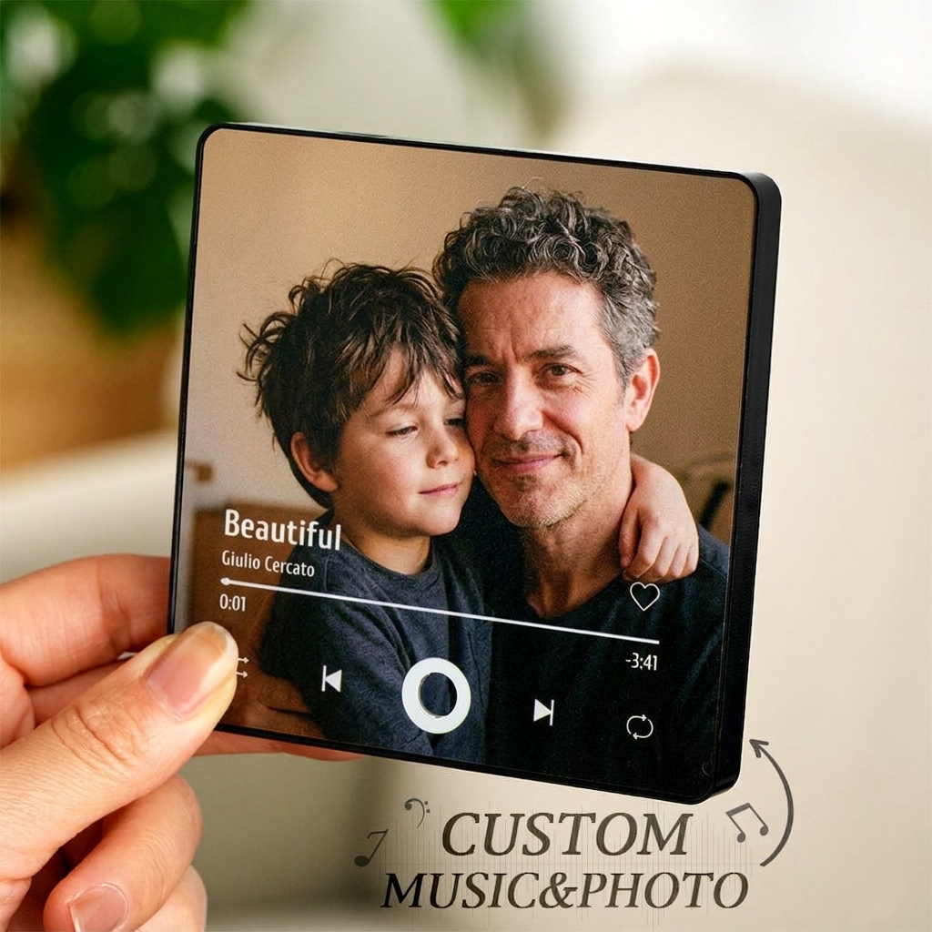 Personalisierter Fotoalbum-kühlschrankmagnet Mit Musik, Wandfotoaufkleber Mit Musikfunktion, Der Ohne Handy Abgespielt Werden Kann