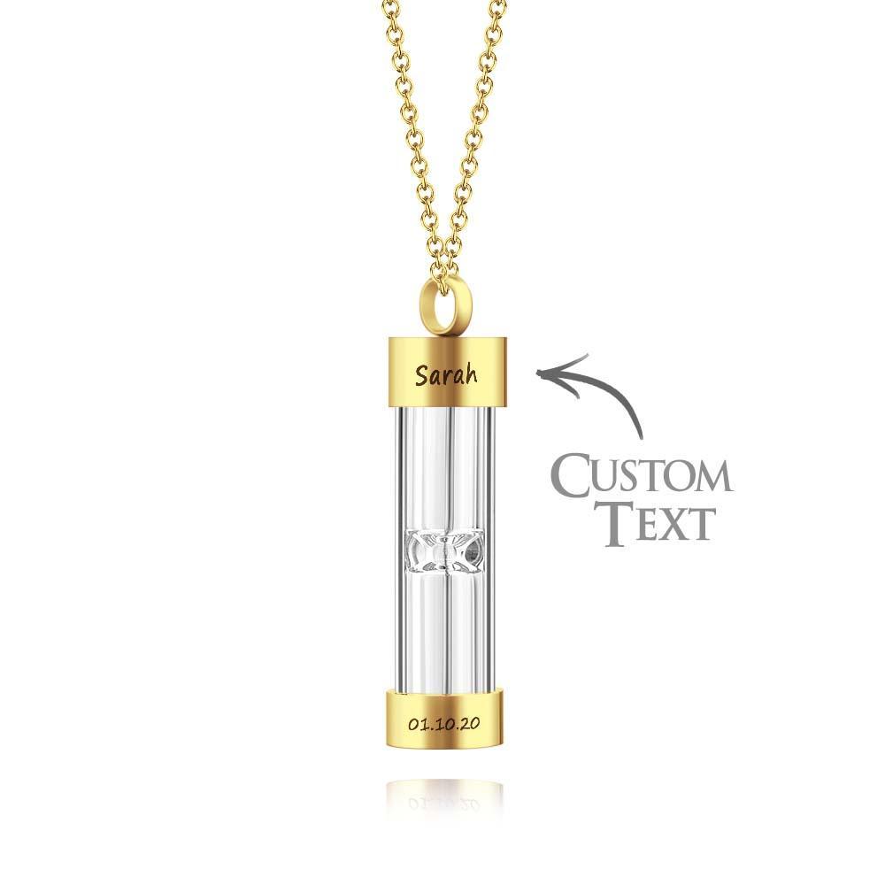 Personalisierte Namenskette Sanduhr Erinnerungsgeschenk - CustWitDE