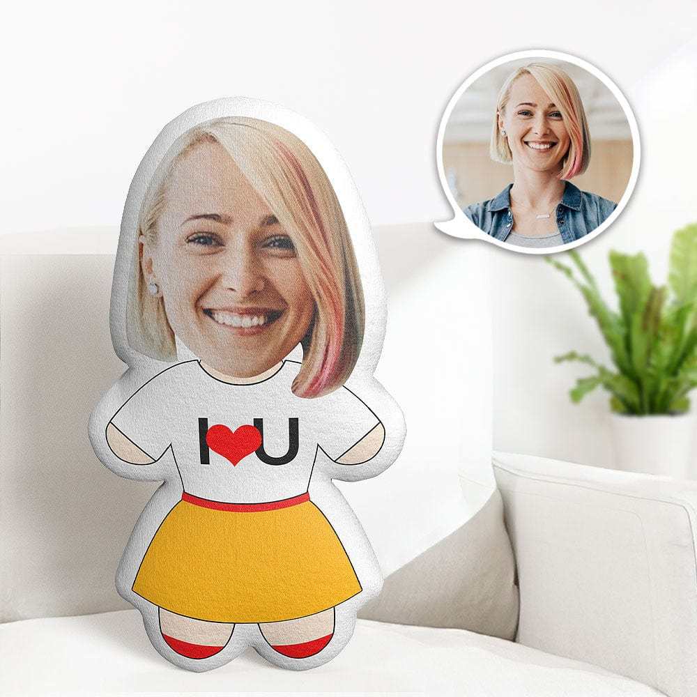 Gesichtskissen Benutzerdefiniertes Gesichtskissen Ich Liebe Dich Minime Kissen Personalisiertes Foto Minime Kissen Geschenke - CustWitDE