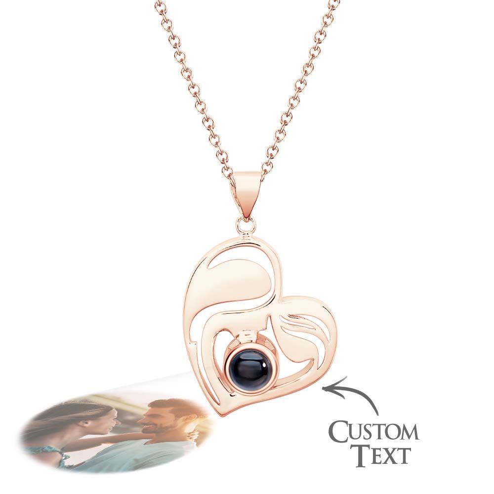 Benutzerdefinierte Projektion Gravierte Halskette Kreative Silhouette Muttertagsgeschenke - CustWitDE