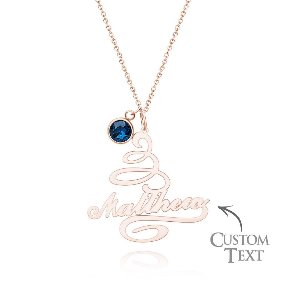 Benutzerdefinierter Name Geburtsstein Weihnachtsbaum Einzigartiges Geschenk - CustWitDE