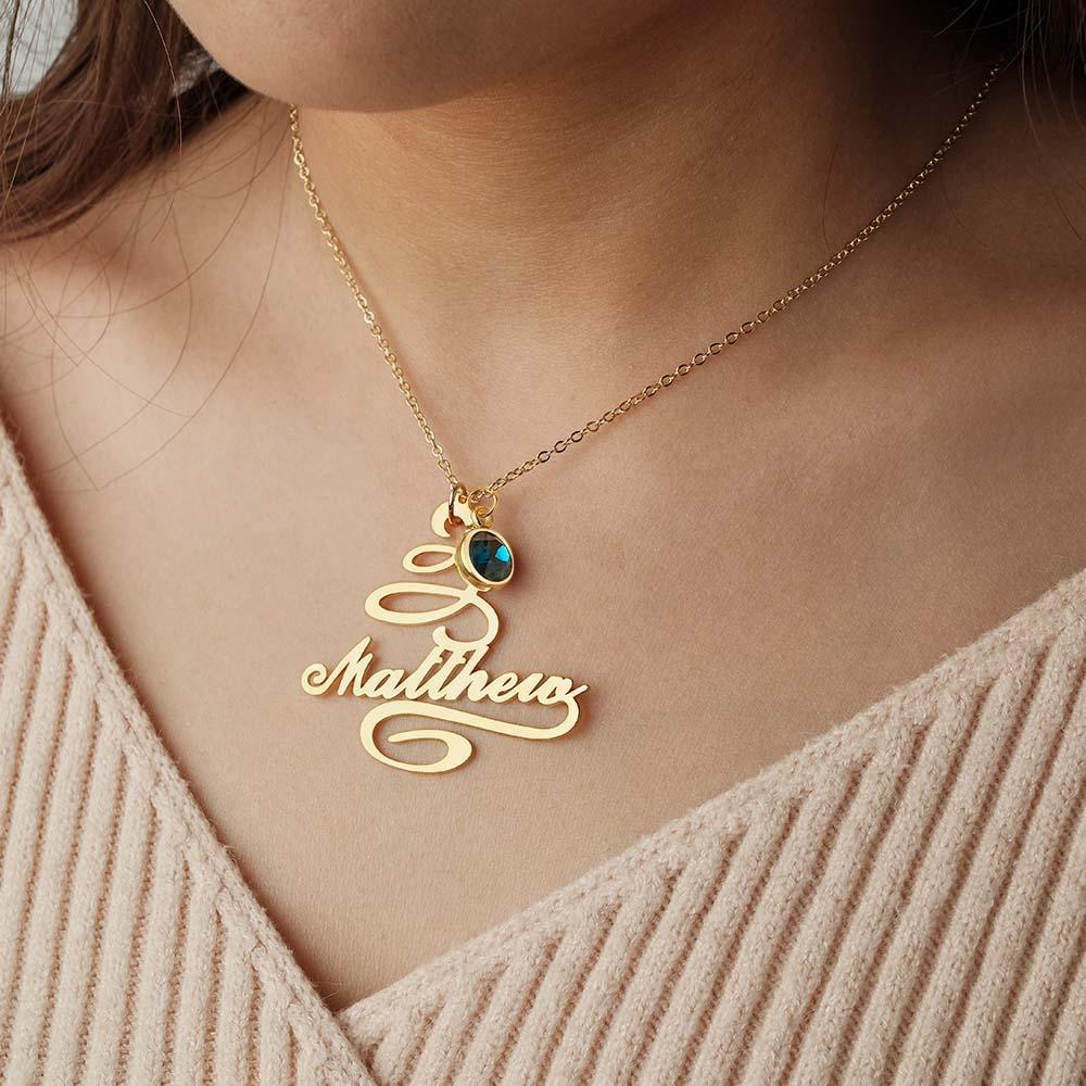 Benutzerdefinierter Name Geburtsstein Weihnachtsbaum Einzigartiges Geschenk - CustWitDE