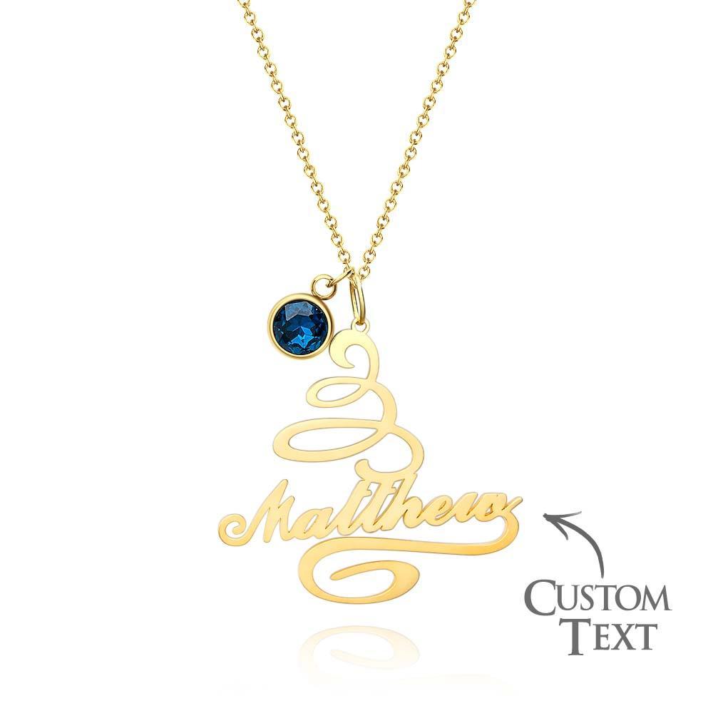 Benutzerdefinierter Name Geburtsstein Weihnachtsbaum Einzigartiges Geschenk - CustWitDE