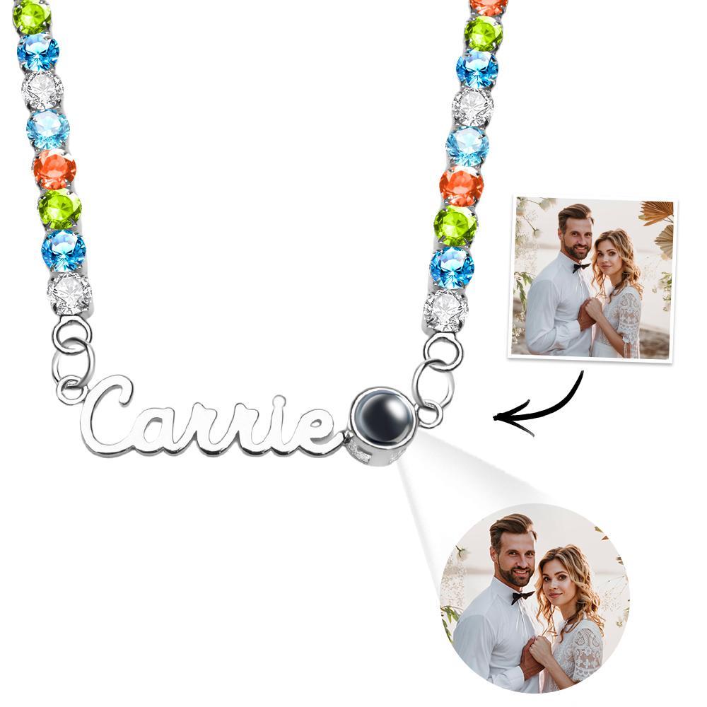 Benutzerdefinierte Namensprojektionskette Tenniskette Einfaches Geschenk - CustWitDE