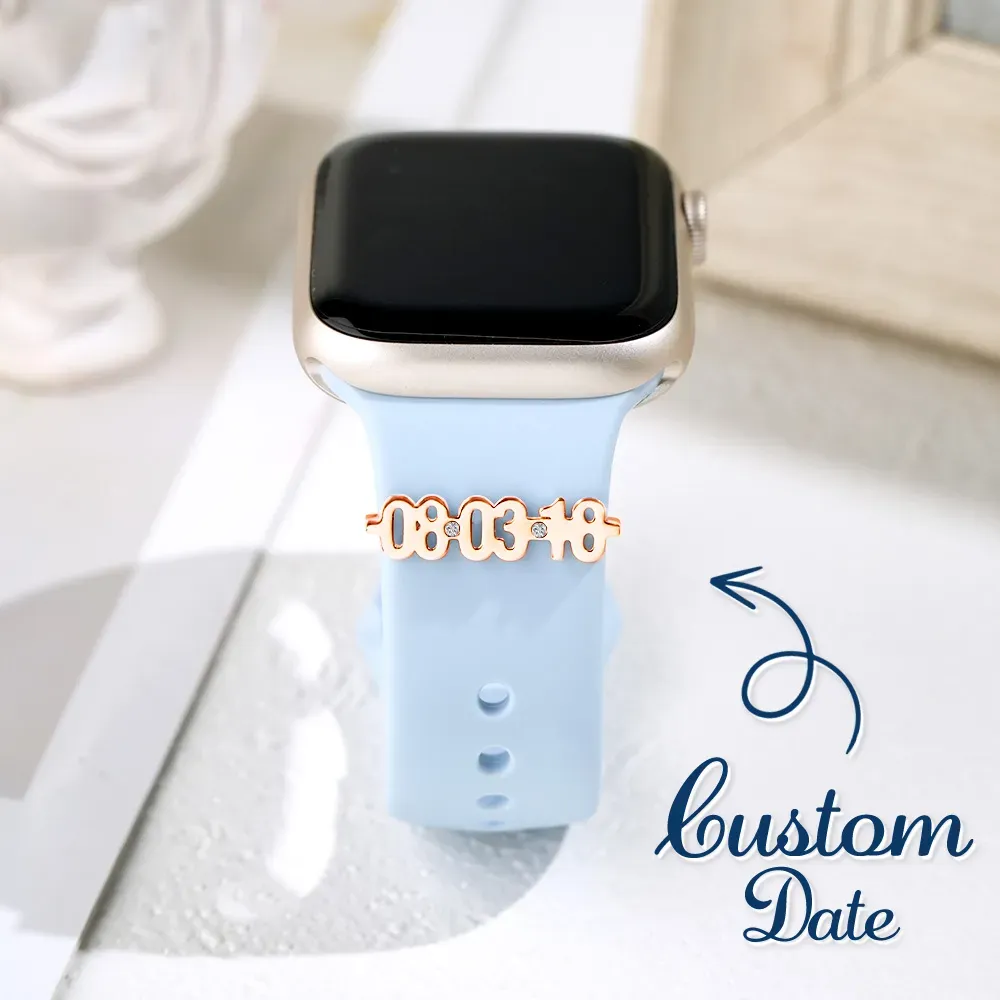 Personalisierter Uhrenarmband-charm, Uhrenschmuck Mit Datum