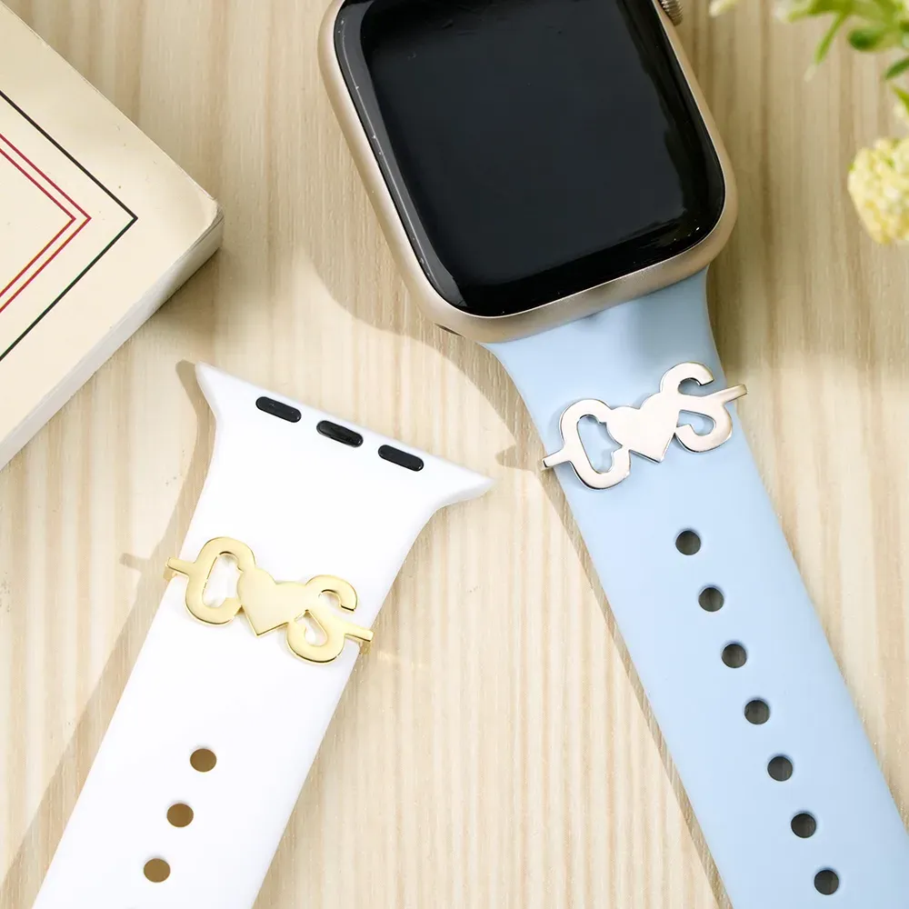 Personalisierter Uhrenarmband-charm, Individueller Initial-uhrenschmuck