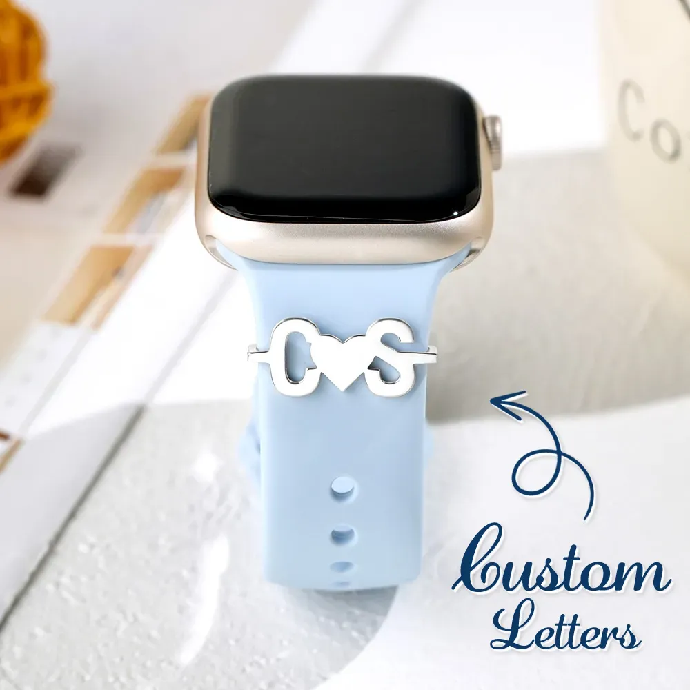 Personalisierter Uhrenarmband-charm, Individueller Initial-uhrenschmuck