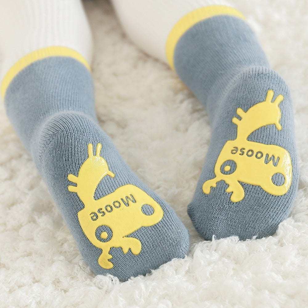 Rutschfeste Socken Für Kleinkinder Mit Tiermotiven, 5 Paar Für 1 Set - CustWitDE