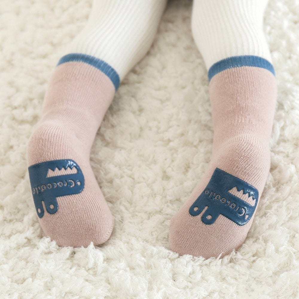 Rutschfeste Socken Für Kleinkinder Mit Tiermotiven, 5 Paar Für 1 Set - CustWitDE