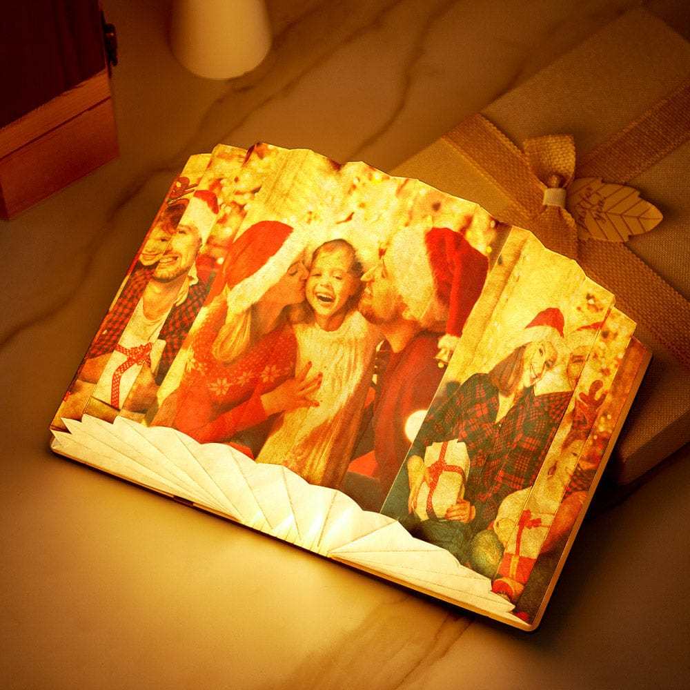 Benutzerdefinierte Fotobuchlampe Weihnachtsgeschenke Personalisierte Wohndekoration - CustWitDE
