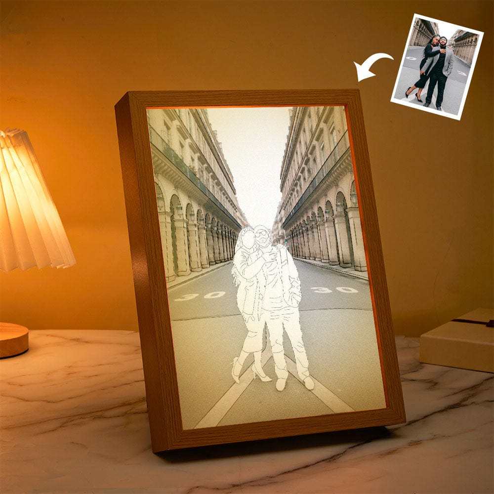 Personalisierte Lampe Benutzerdefinierte Foto Linie Kunst Licht Valentinstag Geschenke Für Sie - CustWitDE
