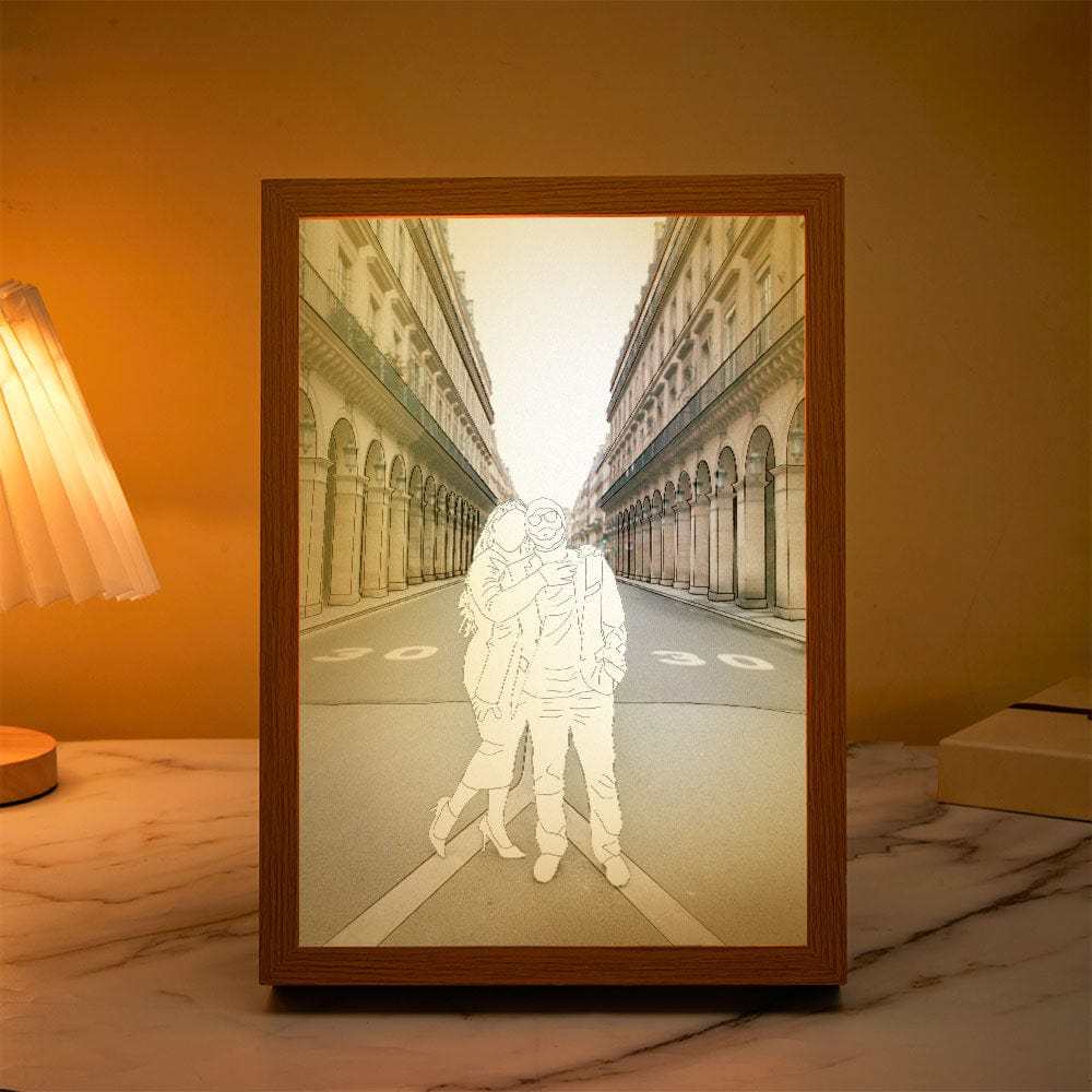 Personalisierte Lampe Benutzerdefinierte Foto Linie Kunst Licht Valentinstag Geschenke Für Sie - CustWitDE