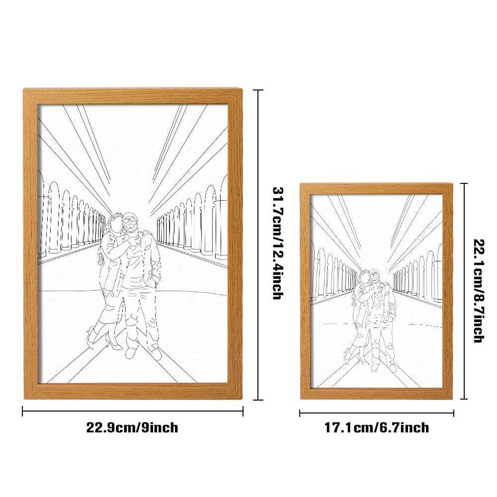 Personalisierte Lampe Benutzerdefinierte Foto Linie Kunst Licht Valentinstag Geschenke Für Sie - CustWitDE