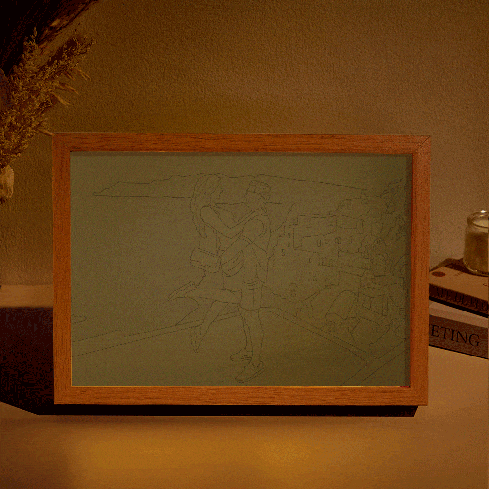 Personalisierte Lampe Benutzerdefinierte Foto Linie Kunst Licht Valentinstag Geschenke Für Sie - CustWitDE