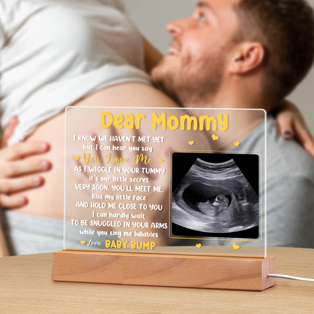 Personalisierte Ultraschall-nachtlampe, Acryllampe Für Frischgebackene Mütter, Geschenk Zur Babyparty - CustWitDE