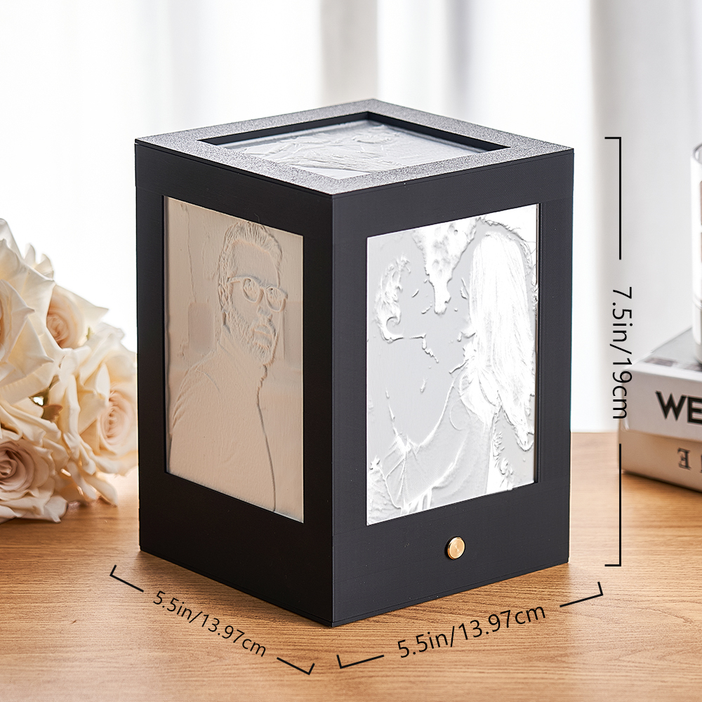 Individuelle 3d-gedruckte Lithophanie-fotolampe Und Rahmen - CustWitDE