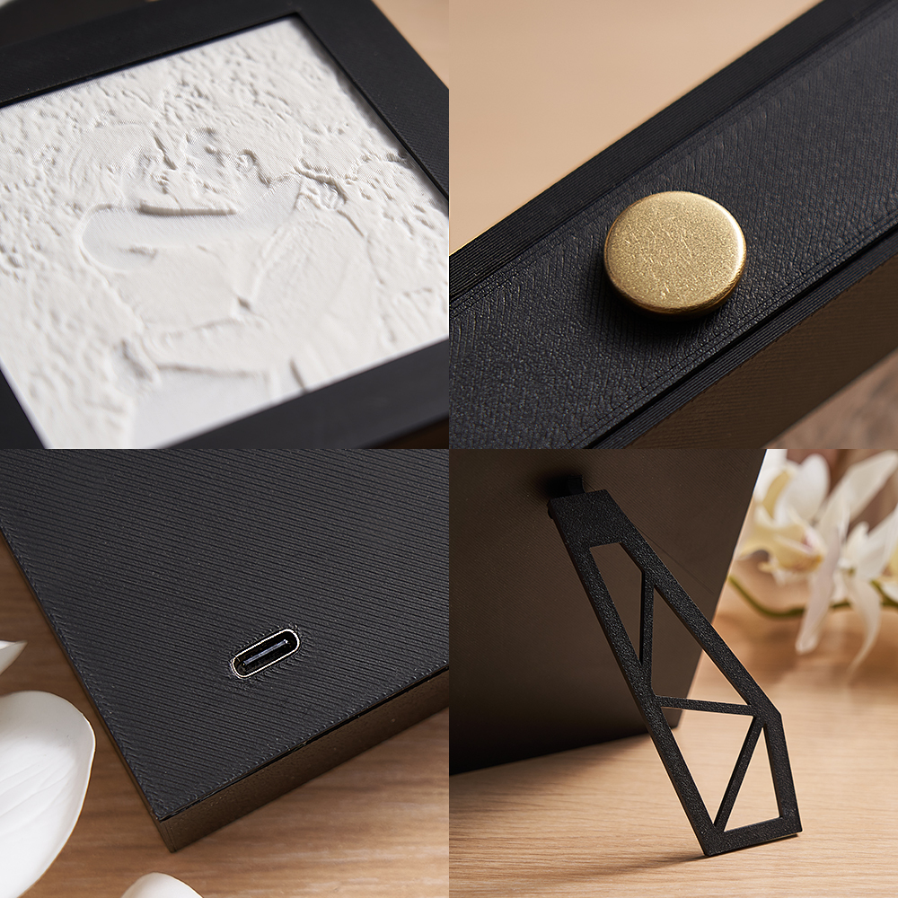 Individuelle 3d-gedruckte Lithophanie-fotolampe Und Rahmen - CustWitDE