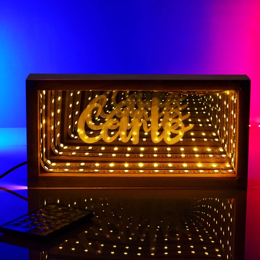 Personalisiertes Spiegellicht Mit Namen, Spiegellicht, Tolles Geschenk Für Die Inneneinrichtung - CustWitDE