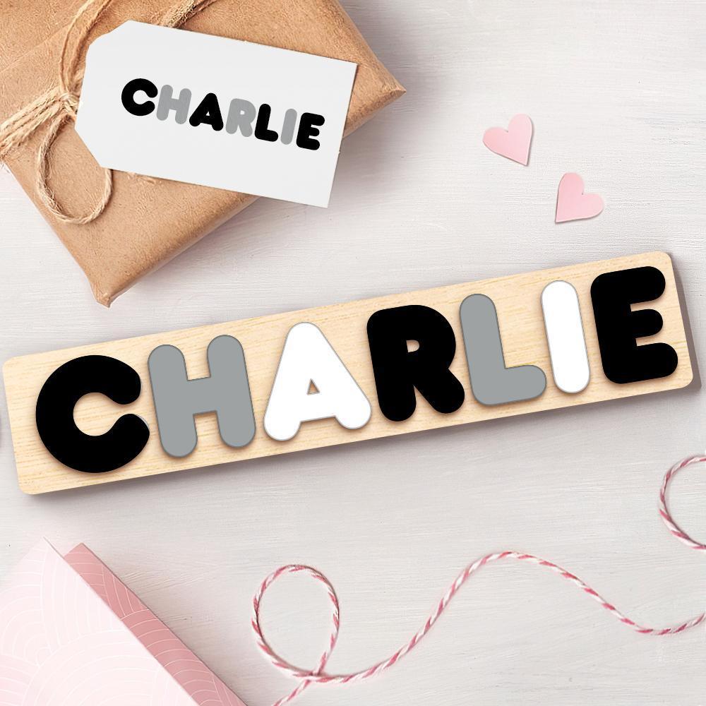 Namenspuzzle Aus Holz, Personalisierbar, Geschenk Zum 1. Geburtstag Für Ein Mädchen - CustWitDE