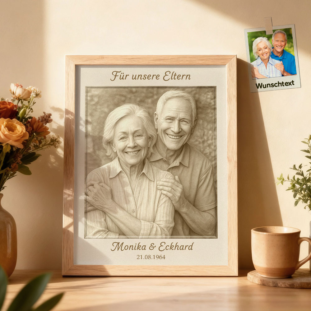 Personalisiertes 2D Wandbild mit 3D Effekt – Optische Tiefenwirkung für Paare