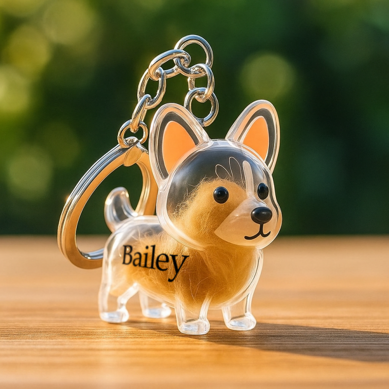 Dog Hair Collector Keychain Bag Charm Memorial Storage Box Sentimental Perfect for Storing Pet Hair Gift for Dog Lovers