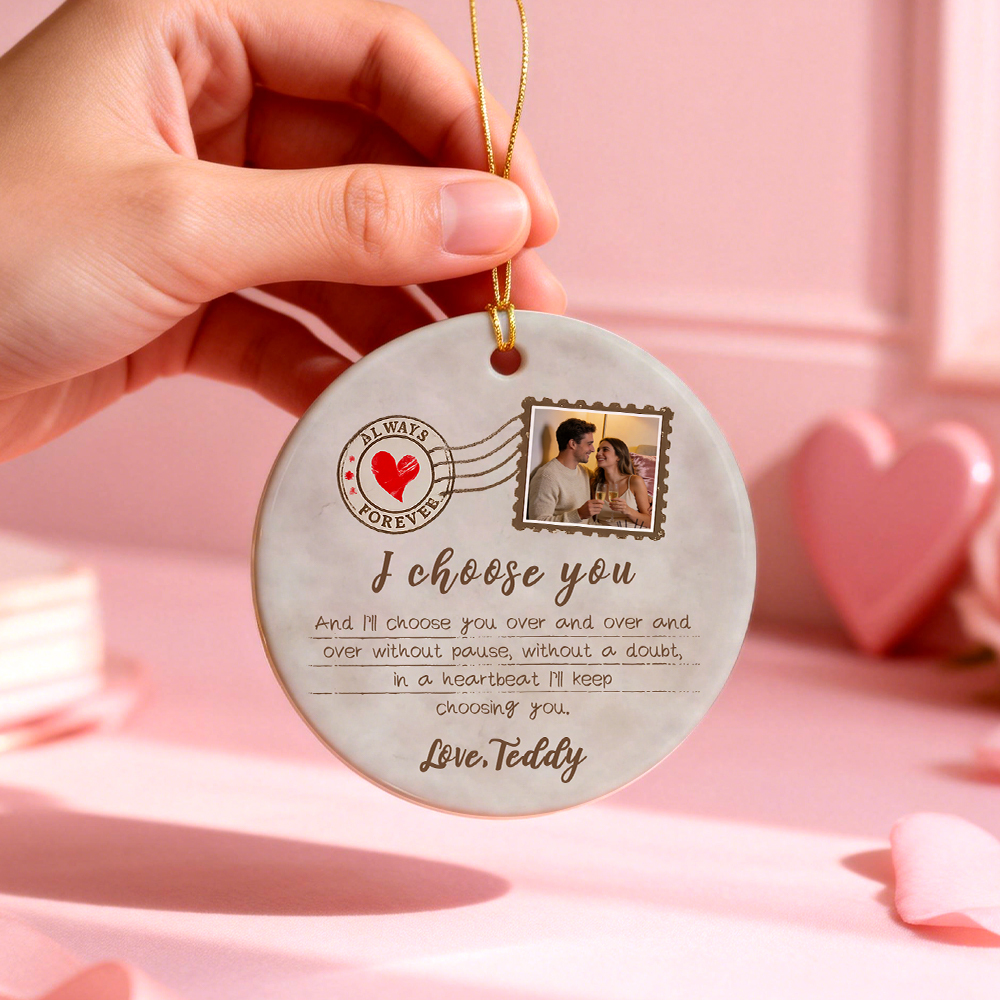 Personalisierter Jubiläumsschmuck Für Paare Mit Foto Und Text – Valentinstagsgeschenk