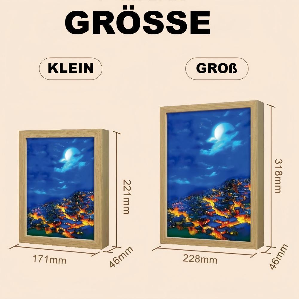 Jesus Lampe mit LED-Beleuchtung - Christliches Nachtlicht & Wanddekoration aus Holz