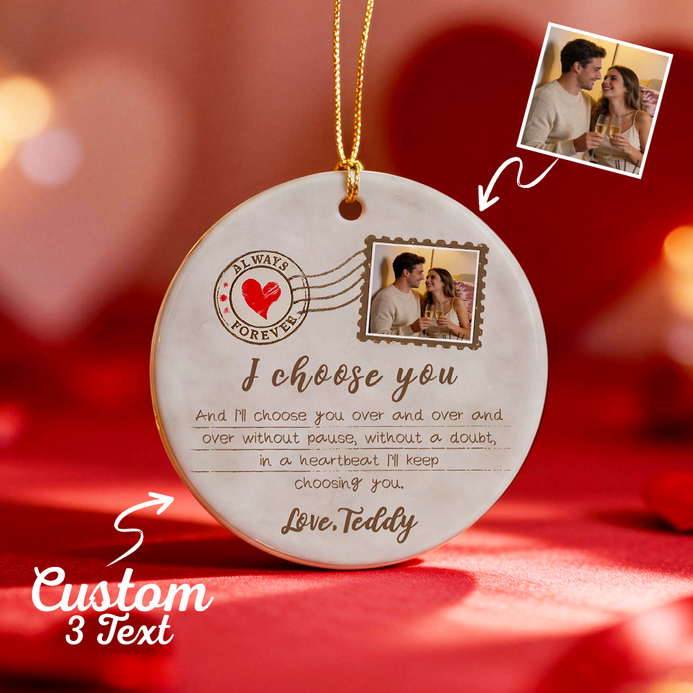 Personalisierter Jubiläumsschmuck Für Paare Mit Foto Und Text – Valentinstagsgeschenk