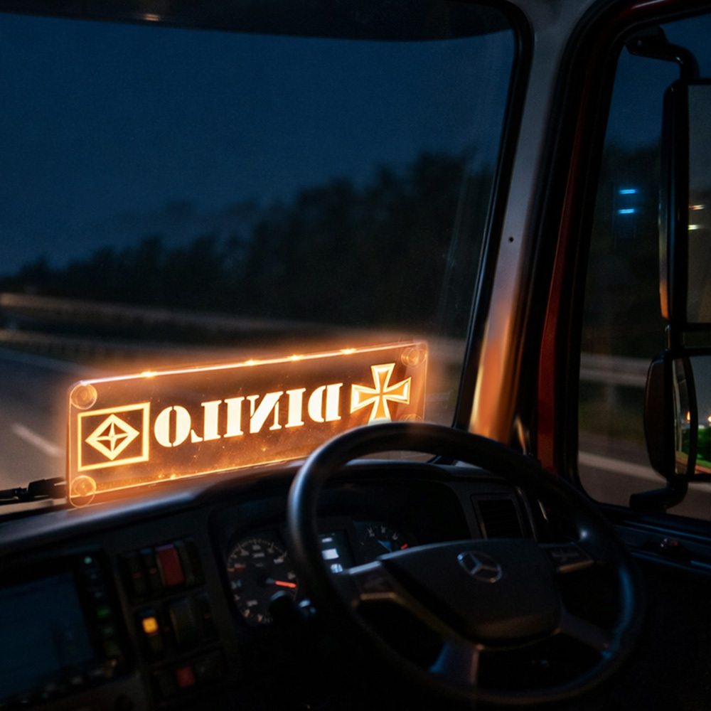 LED Namensschild für die Auto-Inneneinrichtung – Personalisiert & RGB-beleuchtet