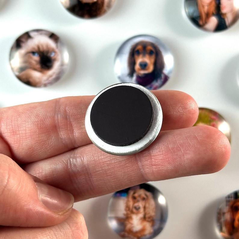 Personalisierte Runde Glas-fotomagnete Benutzerdefinierte Kühlschrankmagnete