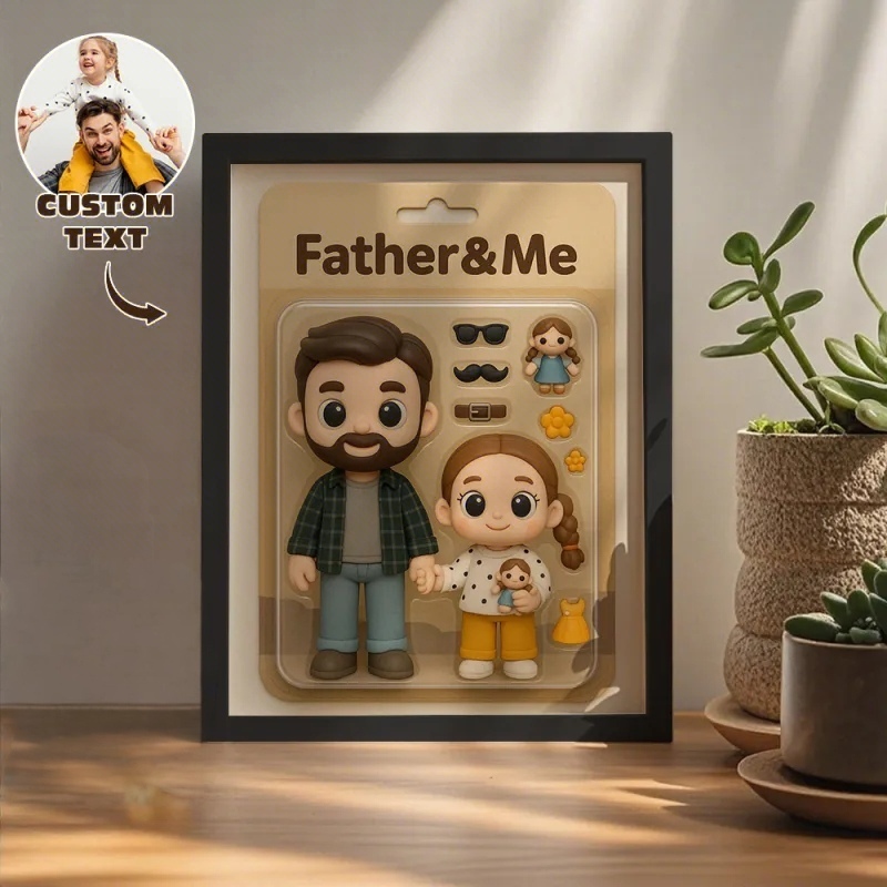 Custom Action Figure Portraits | Personalized Toy Box Art | Custom Photo Frame Decorations