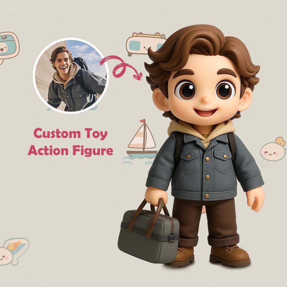 Custom Travel 3D Action Figure from Photo Unique & Thoughtful Gift for Travel Lover