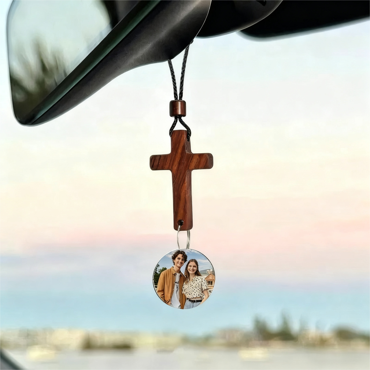 Décoration De Voiture En Croix Biblique NFC - Citation Inspirante « je Suis Toujours Avec Toi »