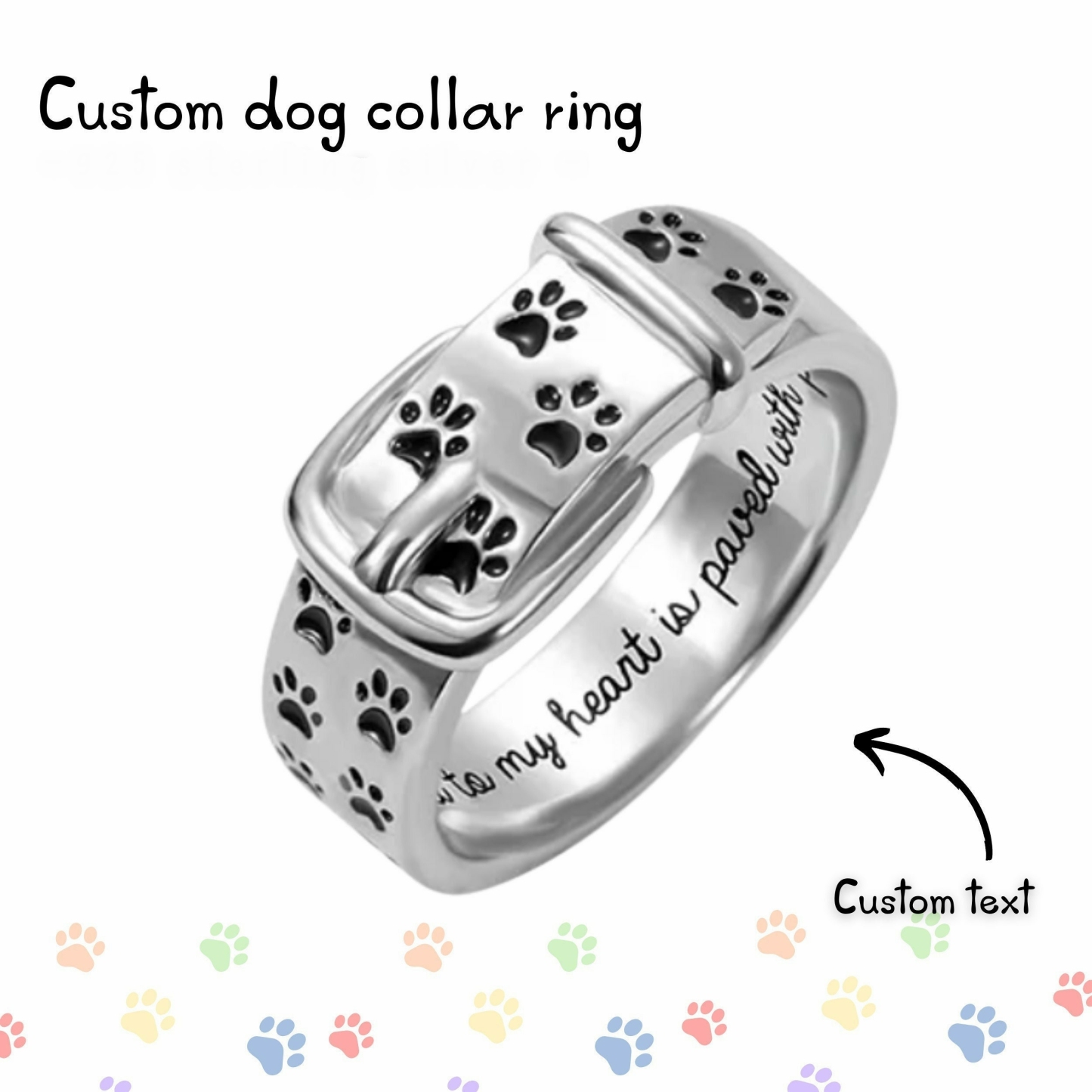 Anneau De Collier Personnalisable Pour Animal De Compagnie - Nom Et Message Gravés À L'intérieur